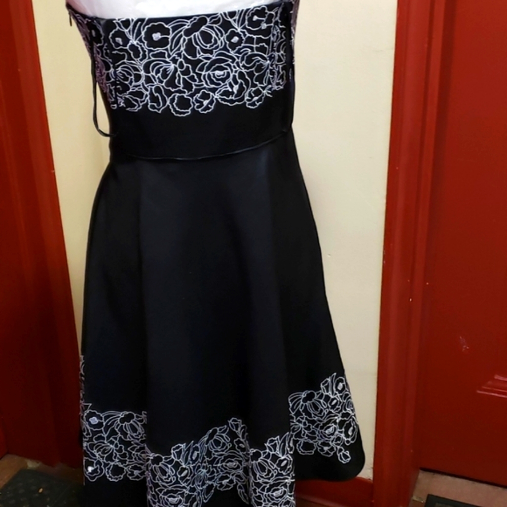 Ann Taylor LOFT MIDI Navy-blue Dress Size10P - Picture 6 of 15